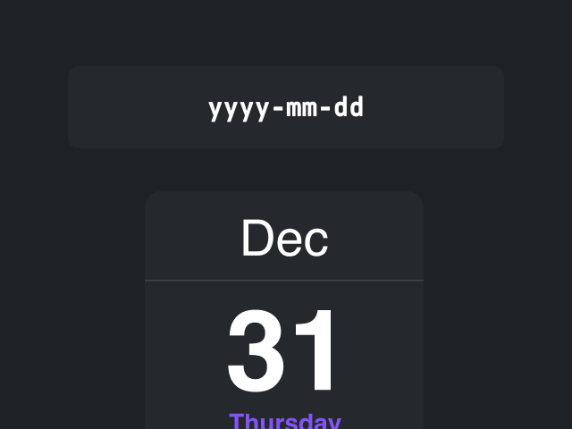 Custom date formats